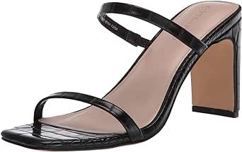 The Drop Women's Avery Square Toe Two Strap High Heeled Sandal